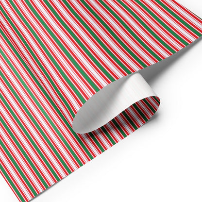 Ribbon Candy - 3 Holiday Wrapping Paper Sheets - Christmas - giftwrap - paperproducts - Bad Horse
