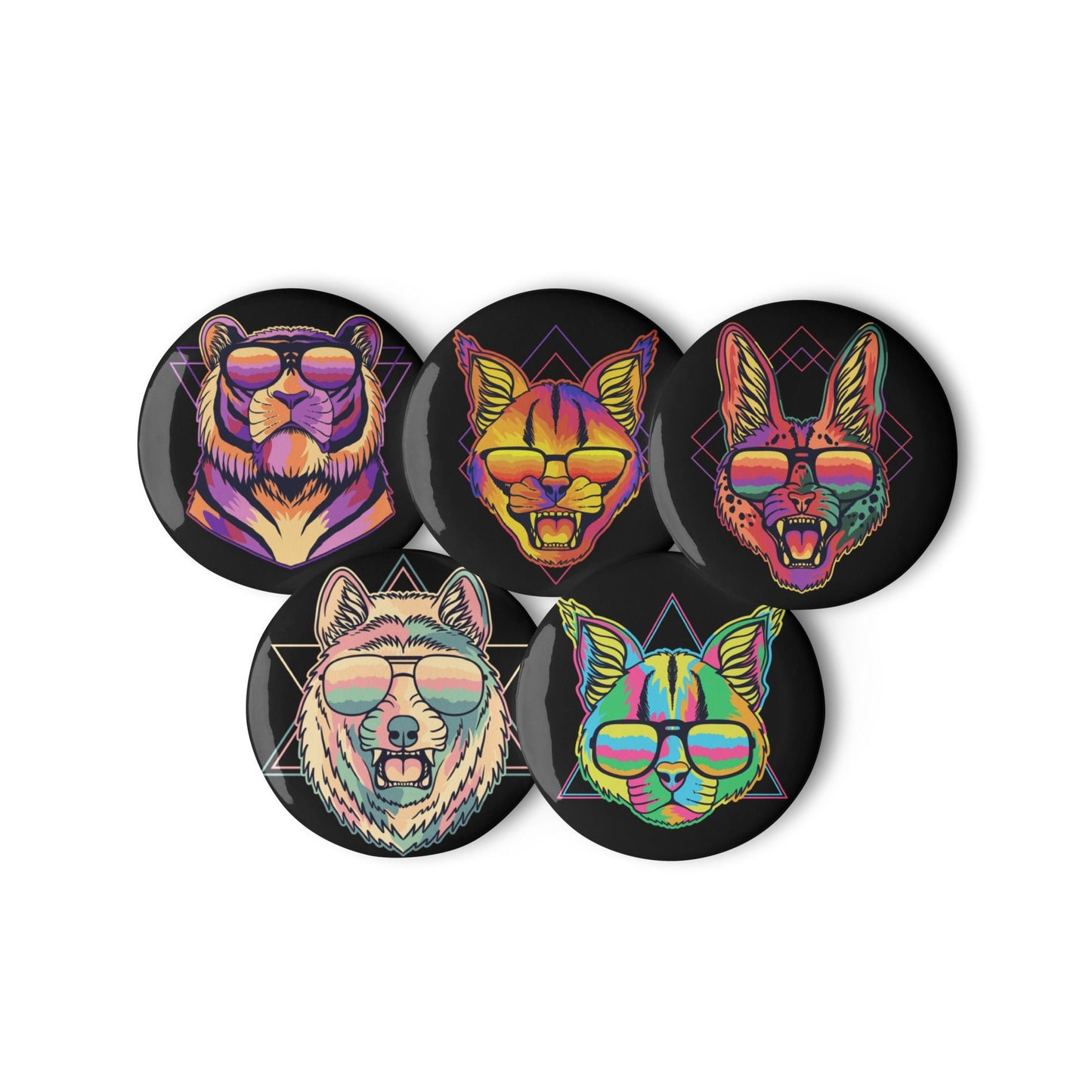 Shades - Set of 5 Pin Buttons - accessories - buttons - decorative pins - Numbskullz