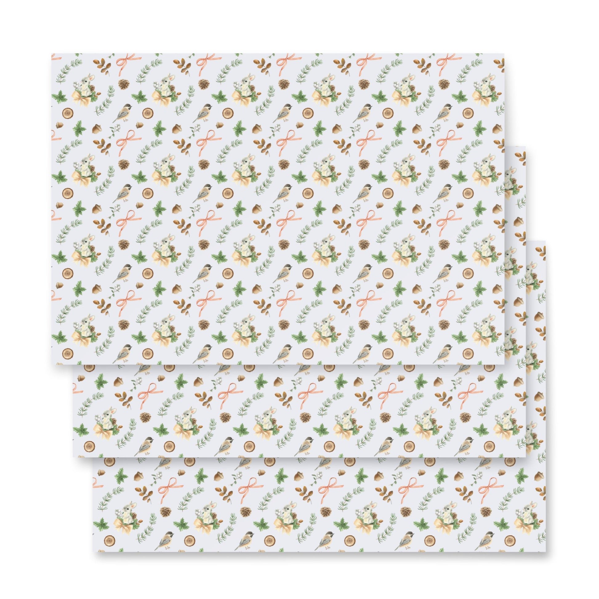 Spirit of the Holidays - 3 Holiday Wrapping Paper Sheets - Christmas - giftwrap - paperproducts - Bad Horse