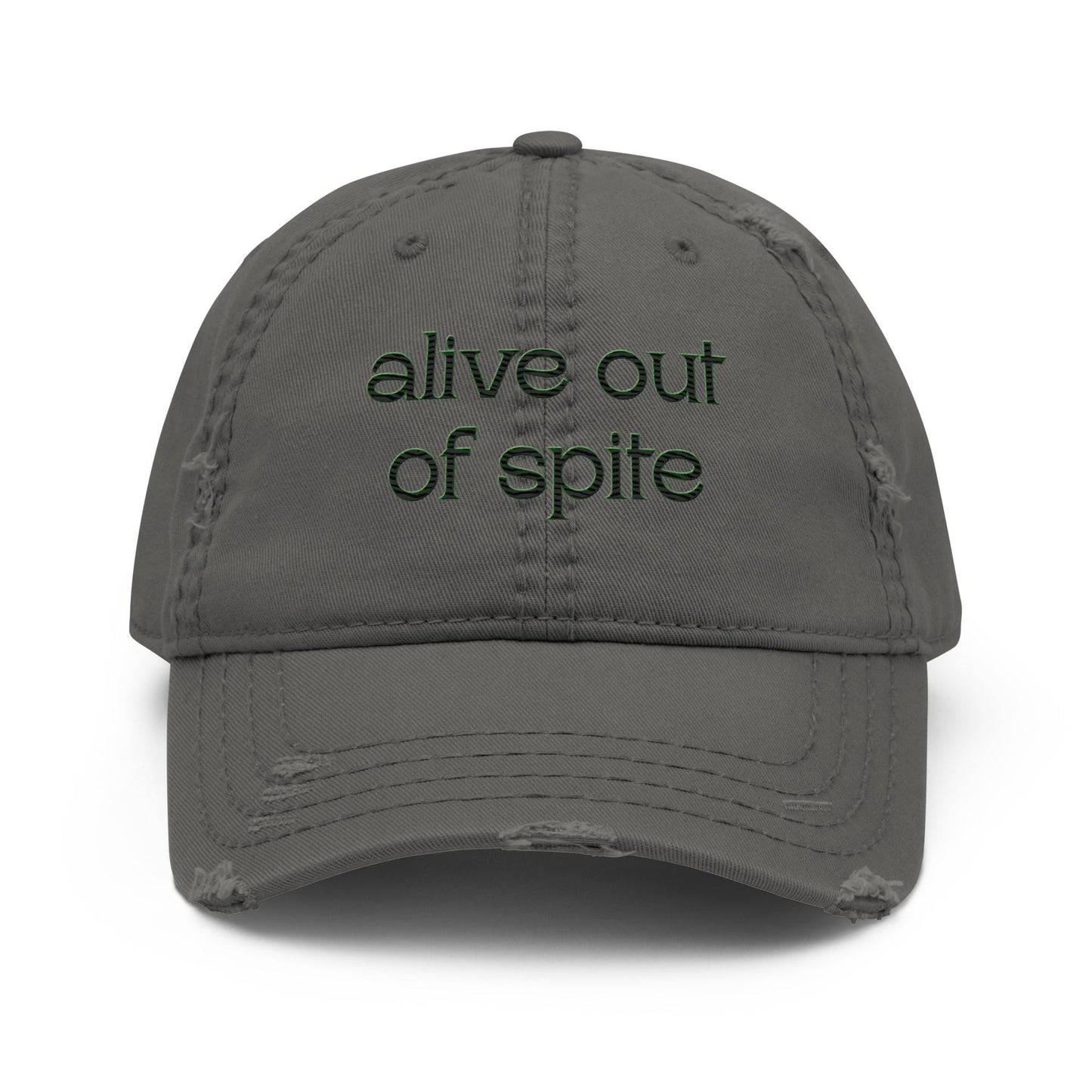 Spiteful - Distressed Adjustable Ball Cap - ballcap - baseball style hats - hats - Numbskullz