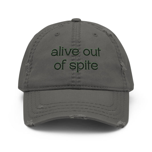 Spiteful - Distressed Adjustable Ball Cap - ballcap - baseball style hats - hats - Numbskullz