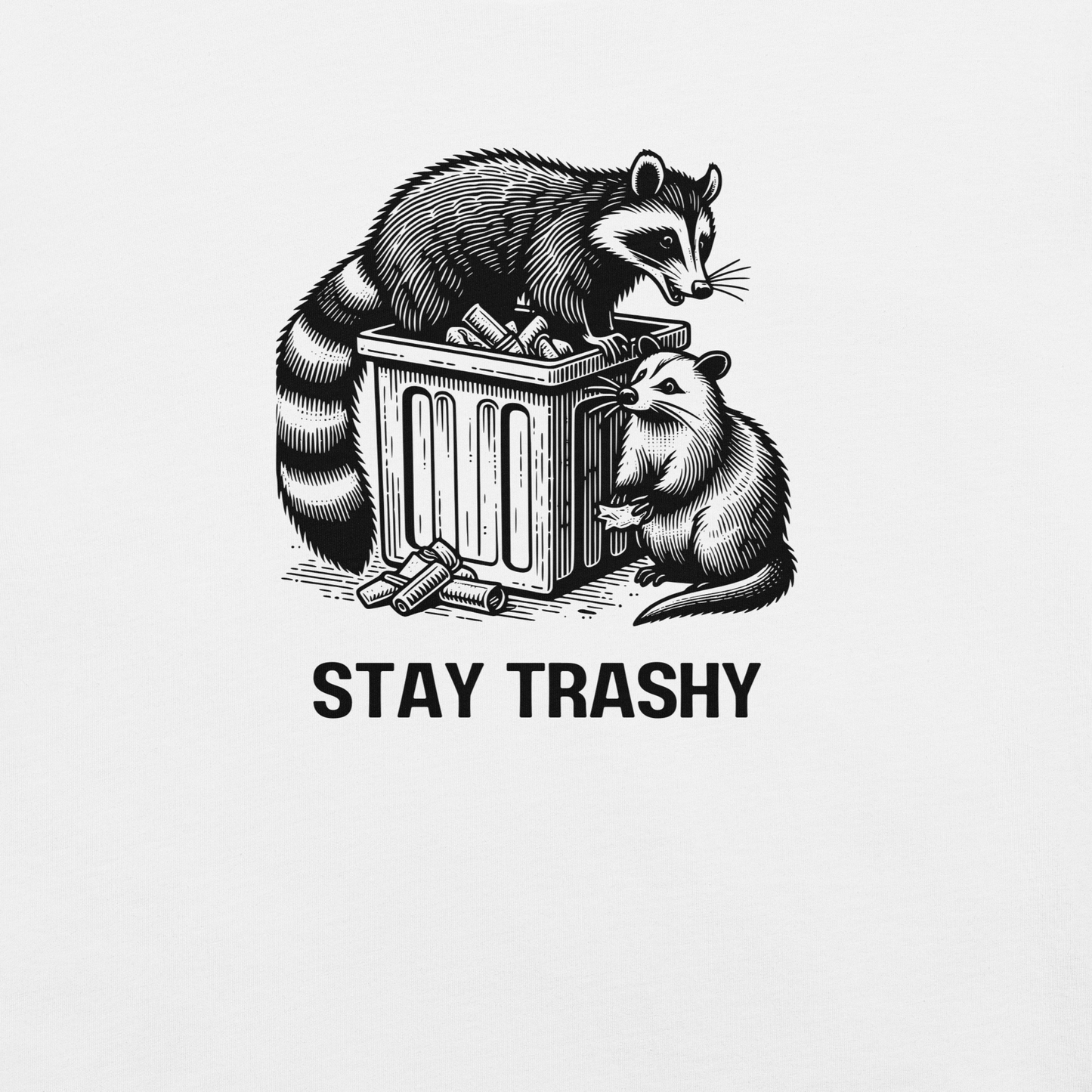 Stay Trashy - Unisex Cotton Tee - shirt - Short Sleeve - T-shirt - Numbskullz