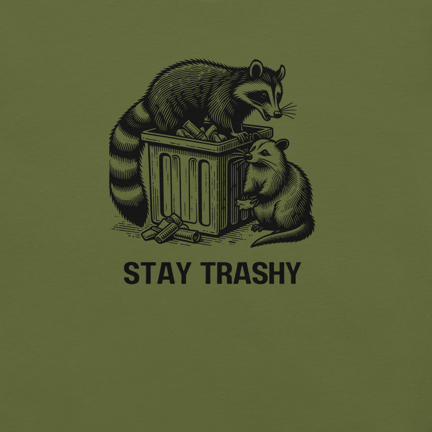 Stay Trashy - Unisex Cotton Tee - shirt - Short Sleeve - T-shirt - Numbskullz