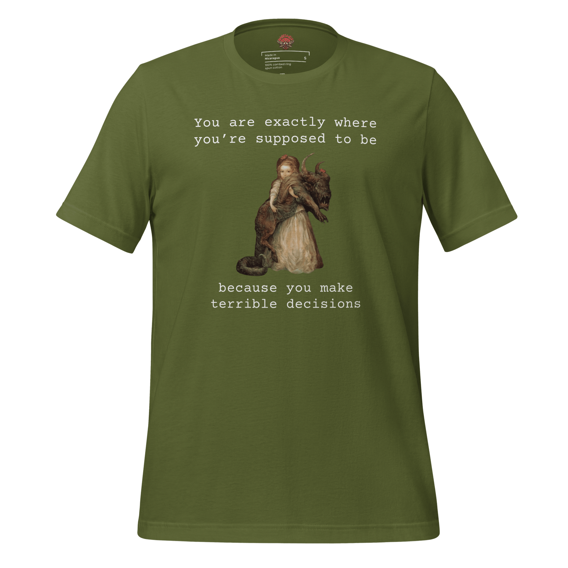 Terrible Decisions - Unisex Cotton Tee - shirt-shirts - Short Sleeve - Numbskullz