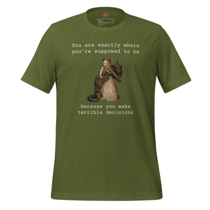 Terrible Decisions - Unisex Cotton Tee - shirt-shirts - Short Sleeve - Numbskullz