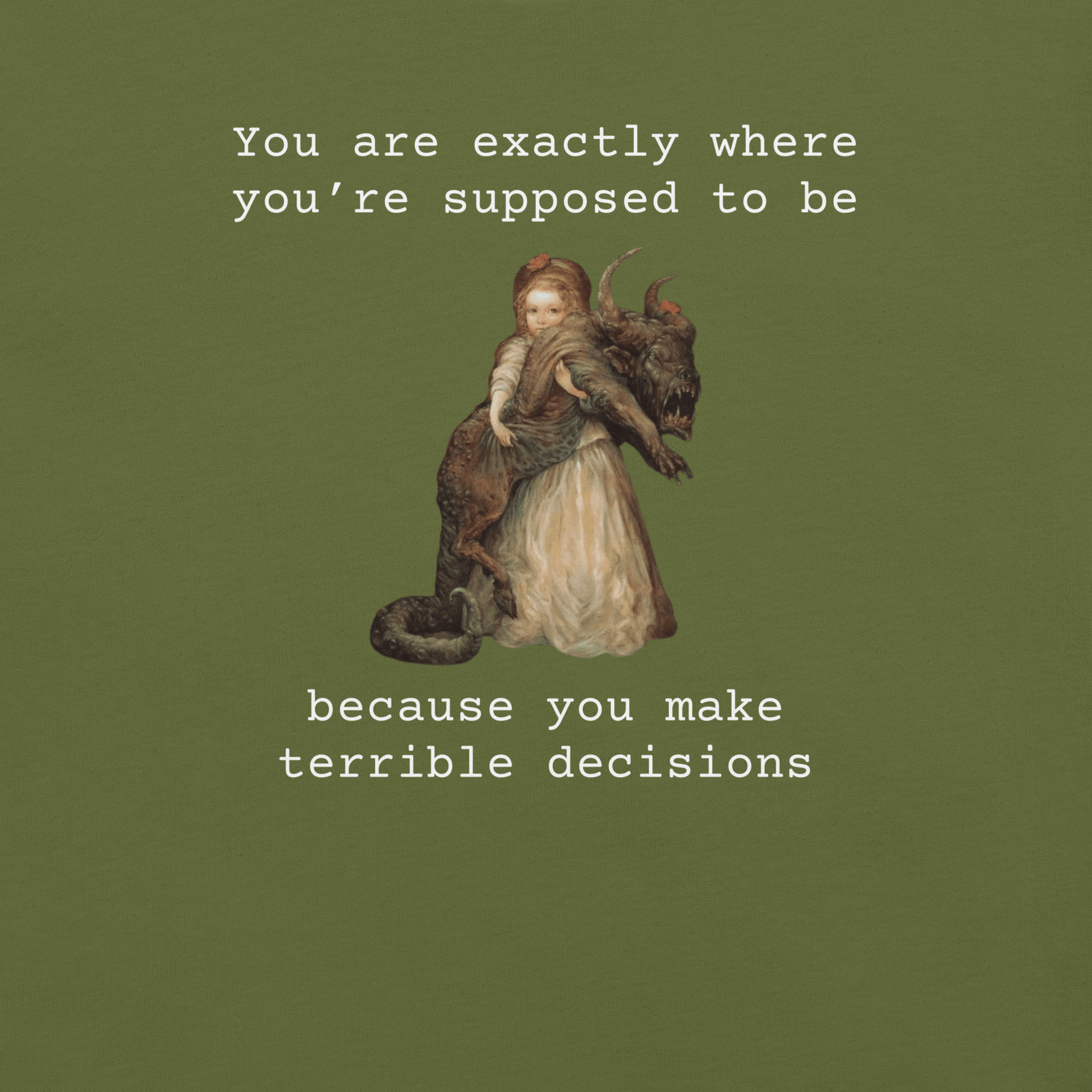 Terrible Decisions - Unisex Cotton Tee - shirt-shirts - Short Sleeve - Numbskullz