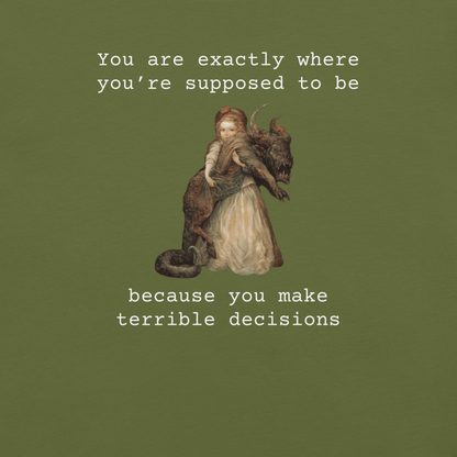 Terrible Decisions - Unisex Cotton Tee - shirt-shirts - Short Sleeve - Numbskullz