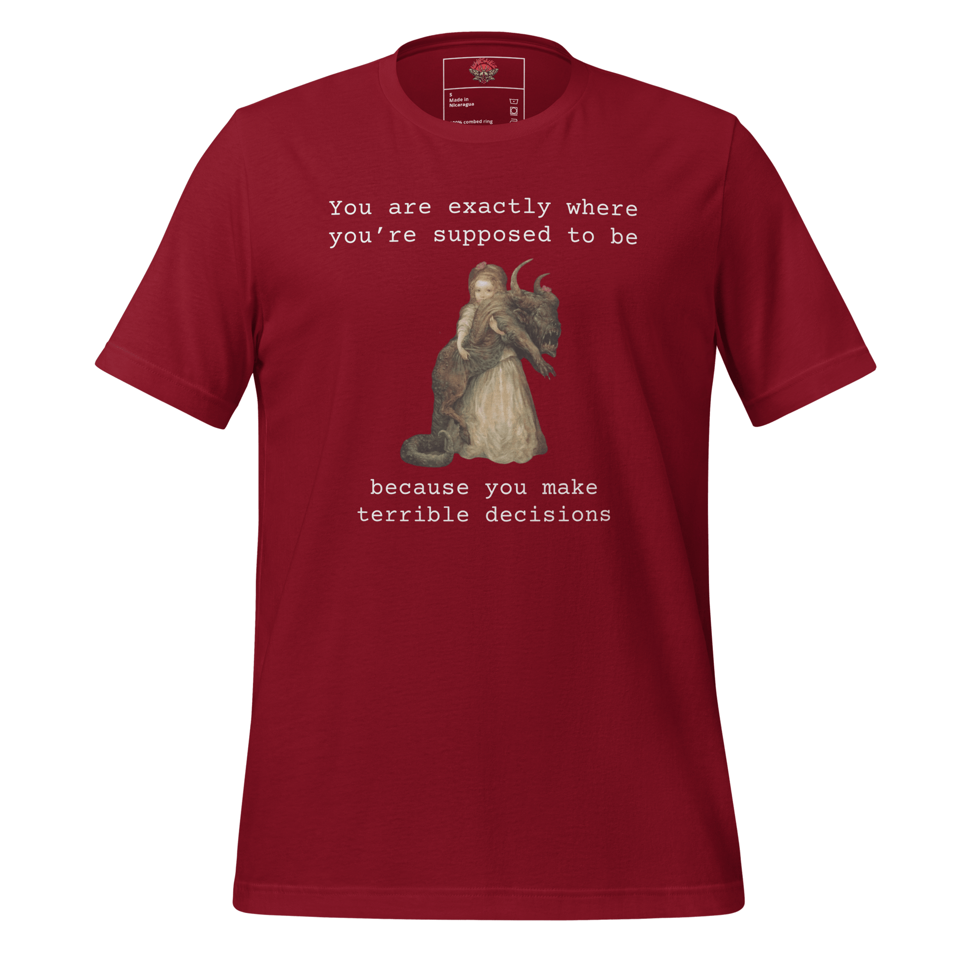 Terrible Decisions - Unisex Cotton Tee - shirt-shirts - Short Sleeve - Numbskullz