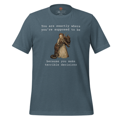 Terrible Decisions - Unisex Cotton Tee - shirt-shirts - Short Sleeve - Numbskullz