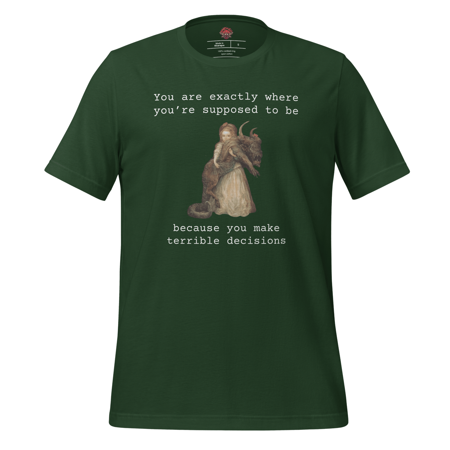 Terrible Decisions - Unisex Cotton Tee - shirt-shirts - Short Sleeve - Numbskullz