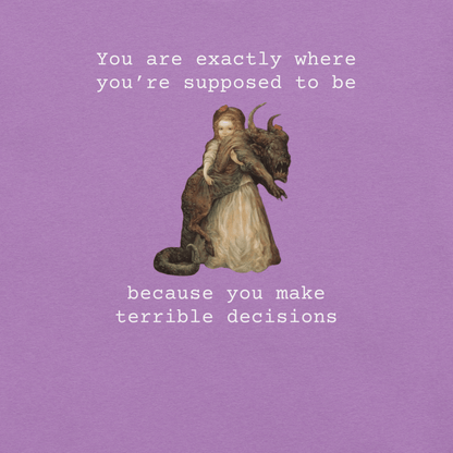 Terrible Decisions - Unisex Cotton Tee - shirt-shirts - Short Sleeve - Numbskullz