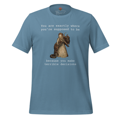 Terrible Decisions - Unisex Cotton Tee - shirt-shirts - Short Sleeve - Numbskullz