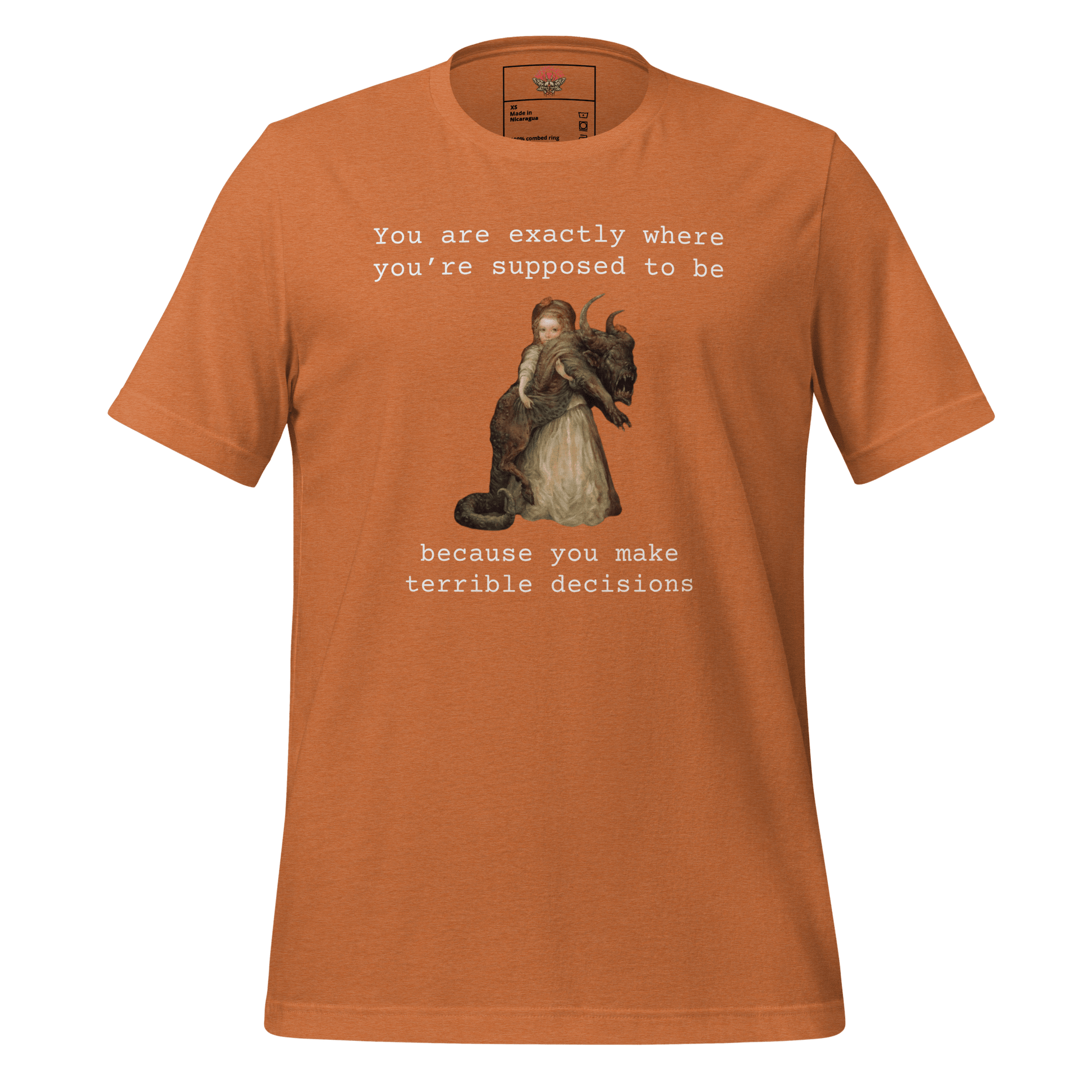 Terrible Decisions - Unisex Cotton Tee - shirt-shirts - Short Sleeve - Numbskullz