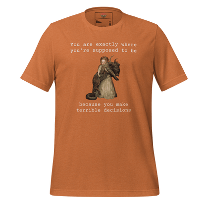 Terrible Decisions - Unisex Cotton Tee - shirt-shirts - Short Sleeve - Numbskullz