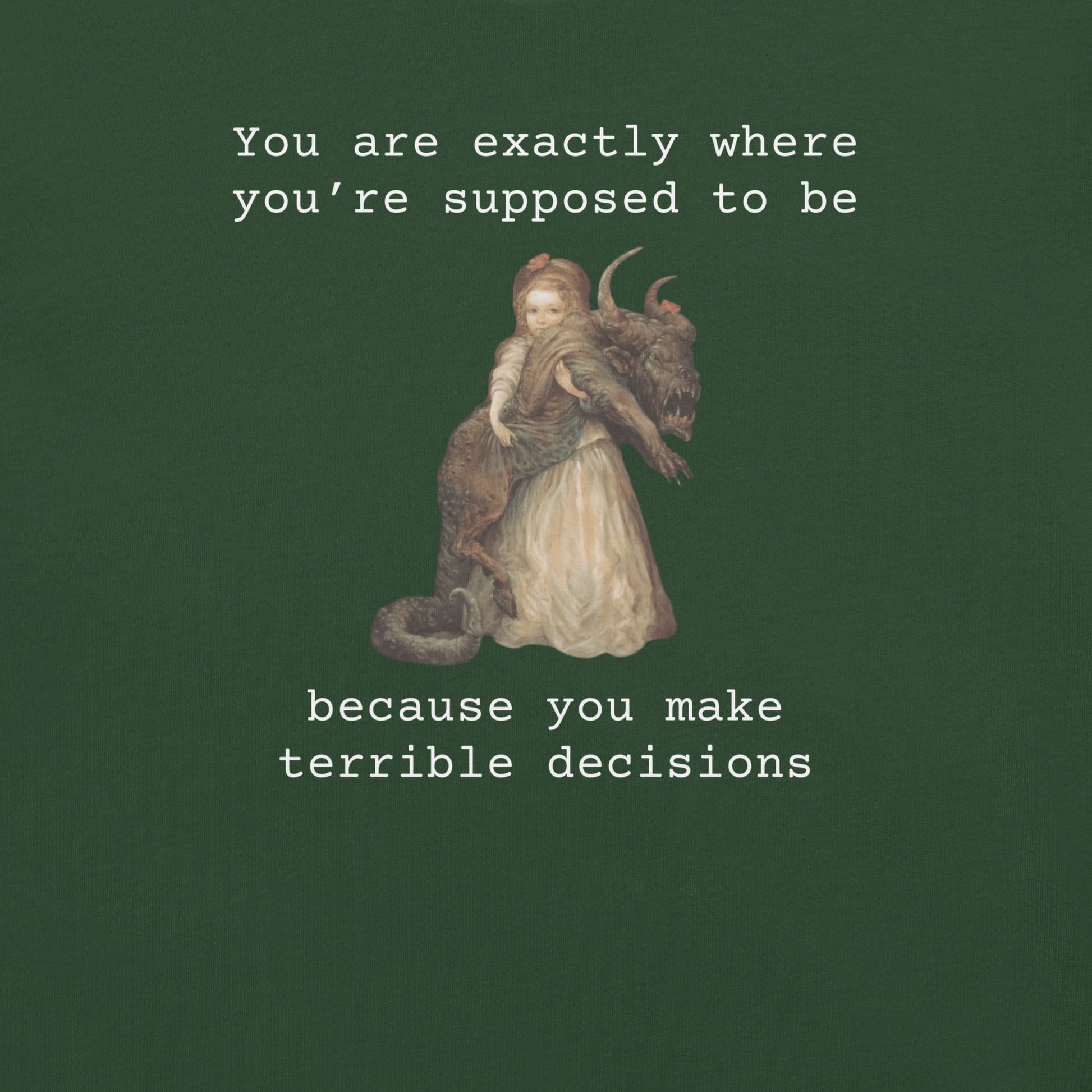 Terrible Decisions - Unisex Cotton Tee - shirt-shirts - Short Sleeve - Numbskullz