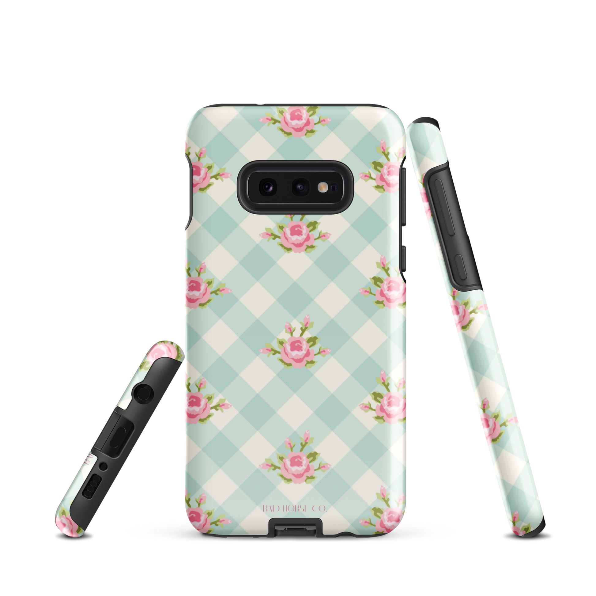 Blue Gingham Rose - Samsung® Tough Case - Phone Case - TSC: TheShopCollective - BadHorse