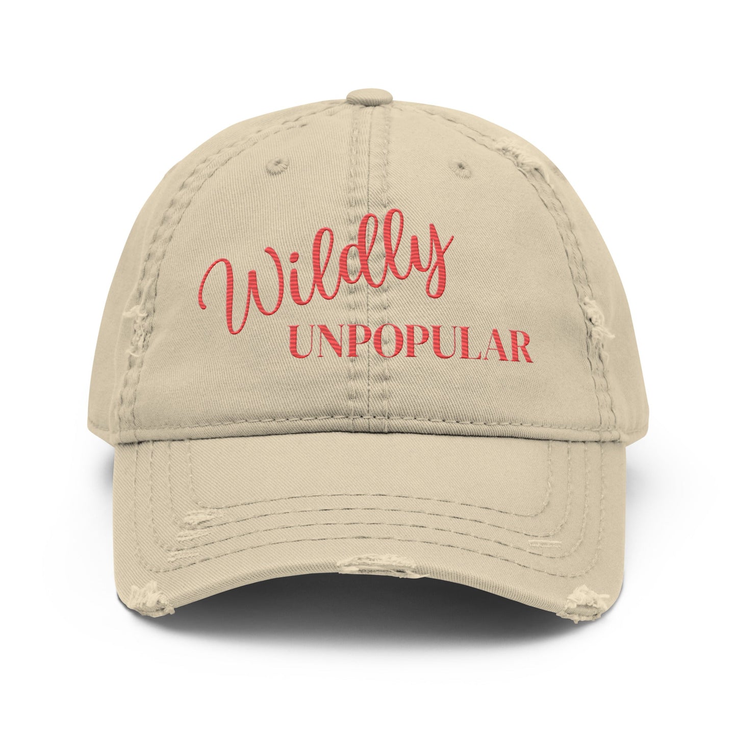 Unpopular - Distressed Adjustable Ball Cap - ballcap - baseball style hats - hats - Numbskullz