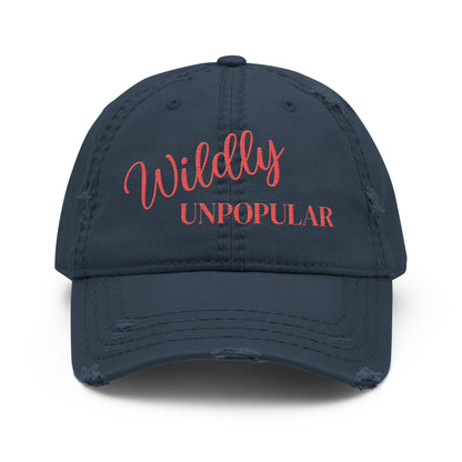 Unpopular - Distressed Adjustable Ball Cap - ballcap - baseball style hats - hats - Numbskullz
