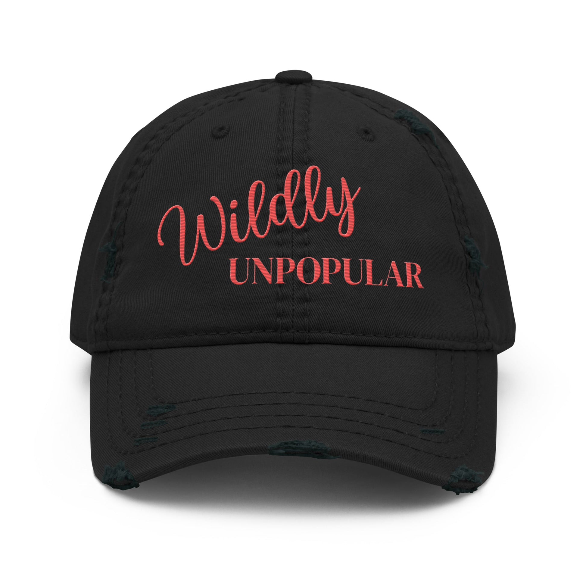 Unpopular - Distressed Adjustable Ball Cap - ballcap - baseball style hats - hats - Numbskullz