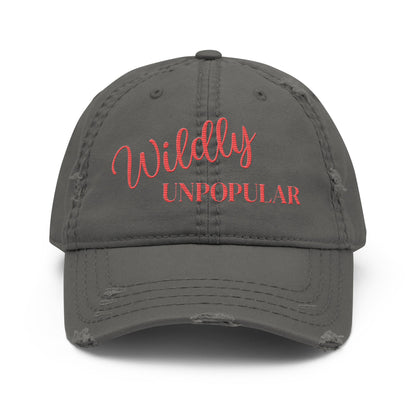 Unpopular - Distressed Adjustable Ball Cap - ballcap - baseball style hats - hats - Numbskullz