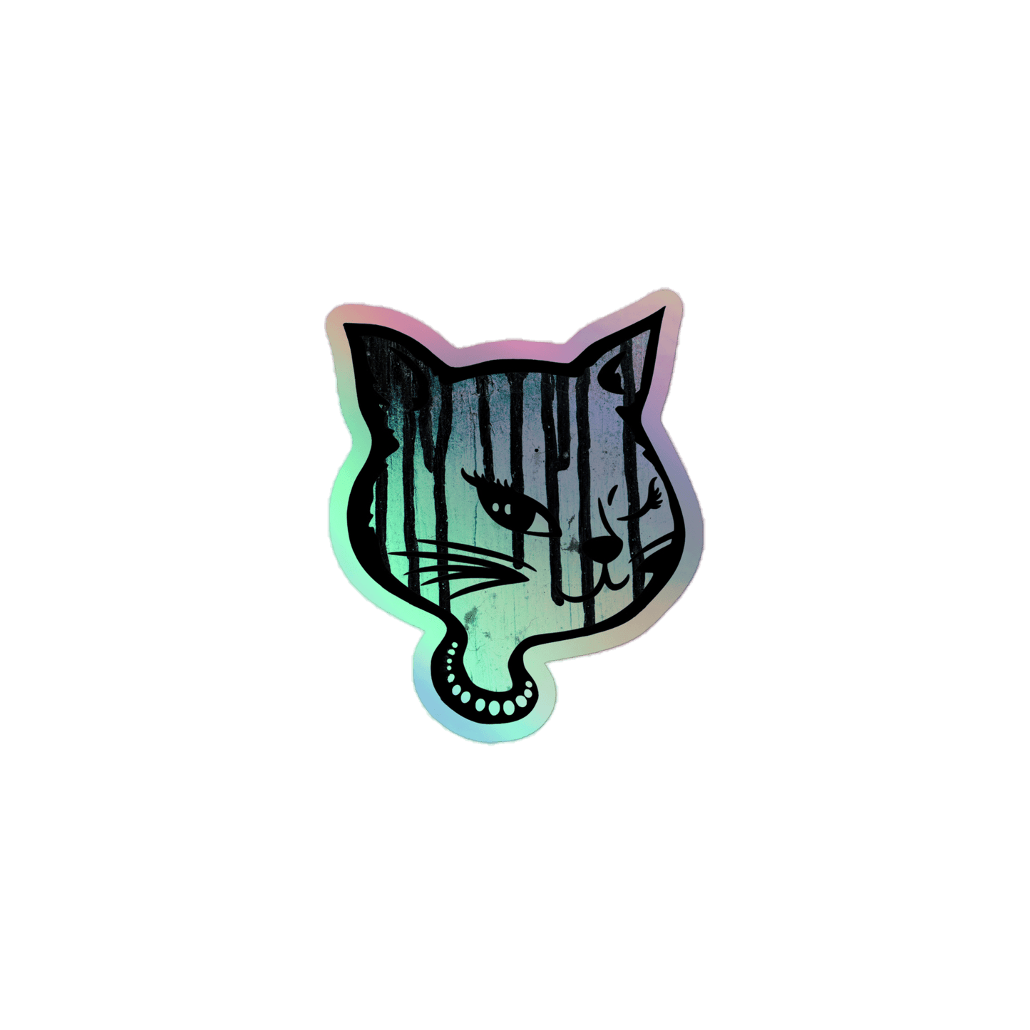Y2K Cat - Holographic Sticker - holographicsticker - kisscutstickers - stickers - Numbskullz