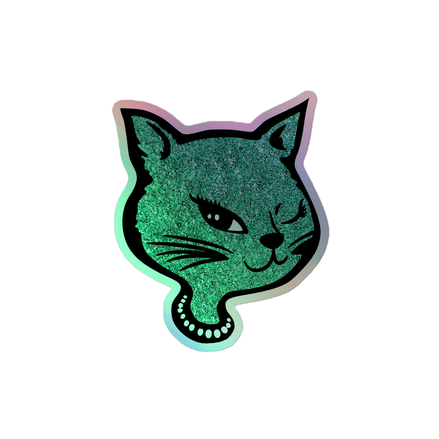 Y2K Cat - Holographic Sticker - holographicsticker - kisscutstickers - stickers - Numbskullz