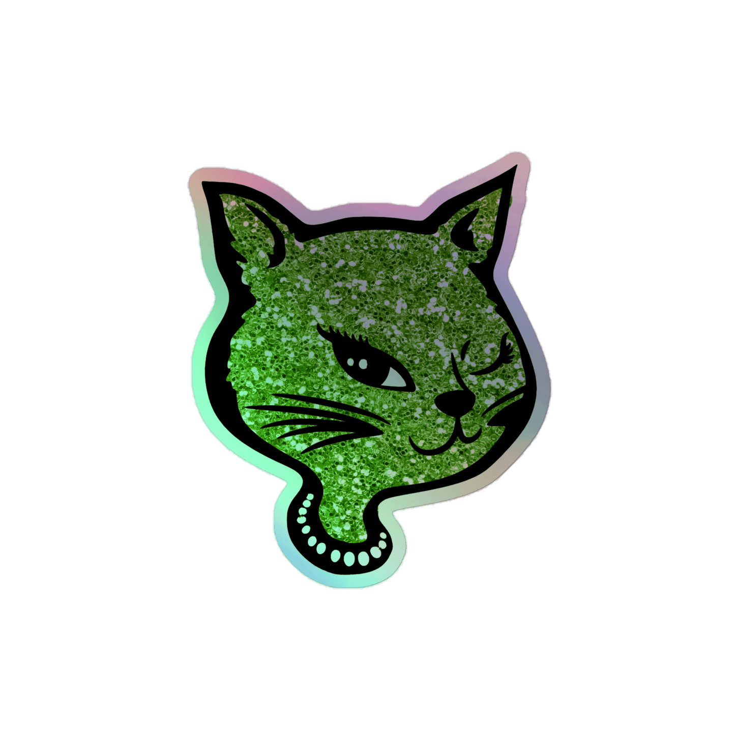 Y2K Cat - Holographic Sticker - holographicsticker - kisscutstickers - stickers - Numbskullz