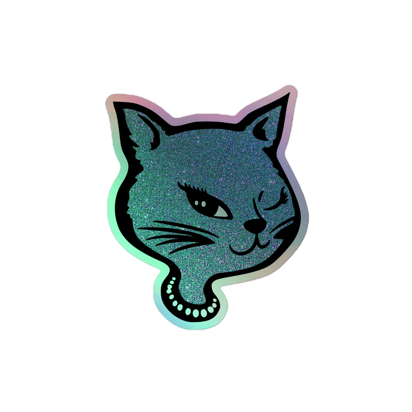 Y2K Cat - Holographic Sticker - holographicsticker - kisscutstickers - stickers - Numbskullz