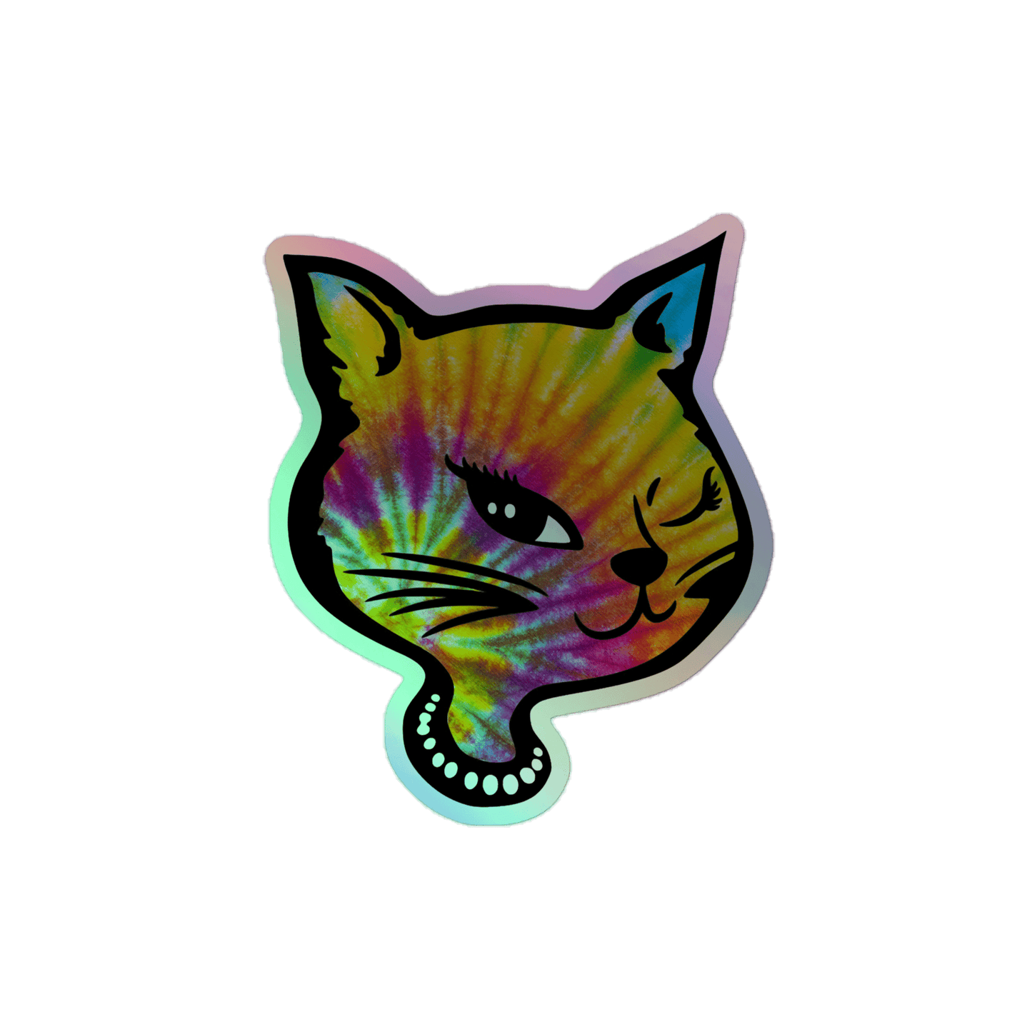 Y2K Cat - Holographic Sticker - holographicsticker - kisscutstickers - stickers - Numbskullz