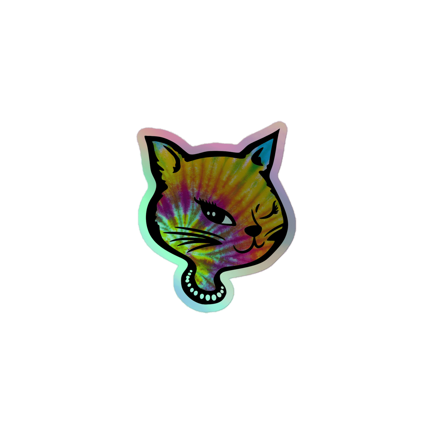 Y2K Cat - Holographic Sticker - holographicsticker - kisscutstickers - stickers - Numbskullz