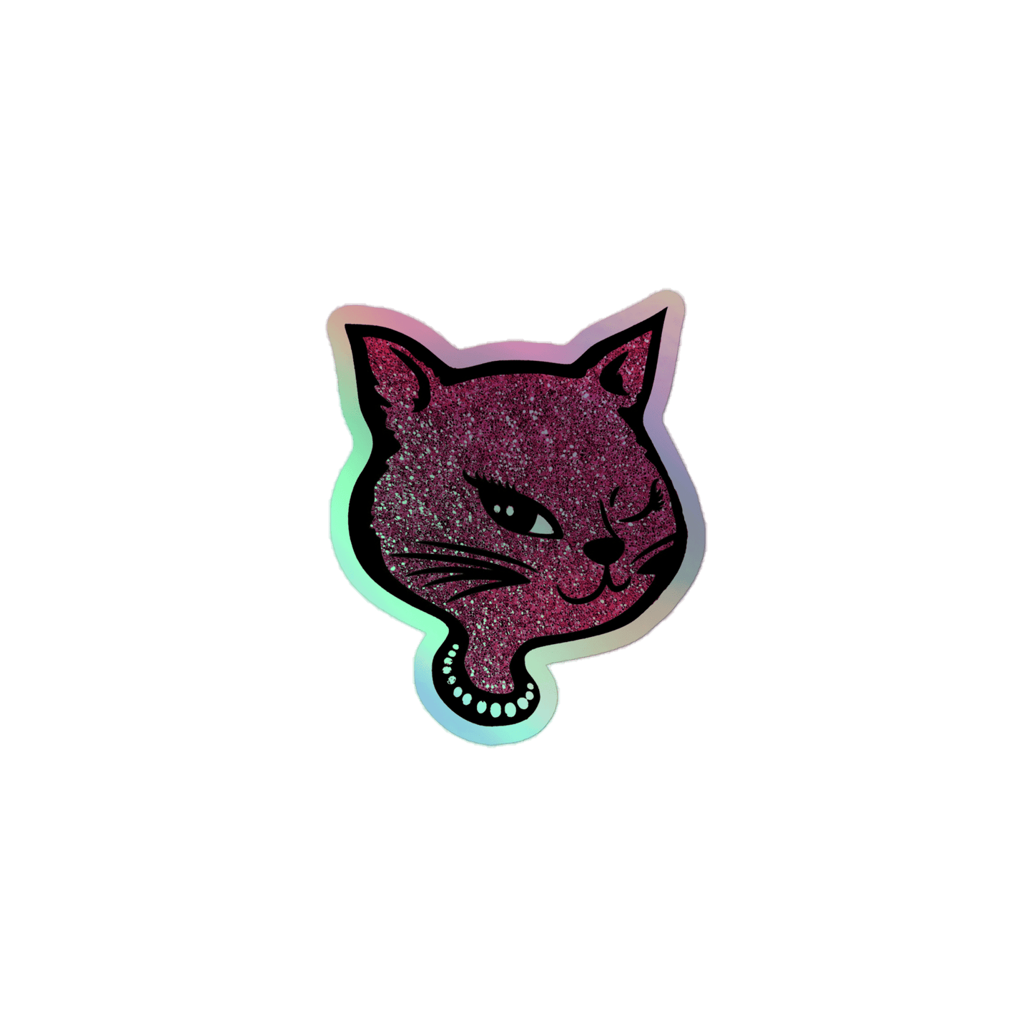 Y2K Cat - Holographic Sticker - holographicsticker - kisscutstickers - stickers - Numbskullz