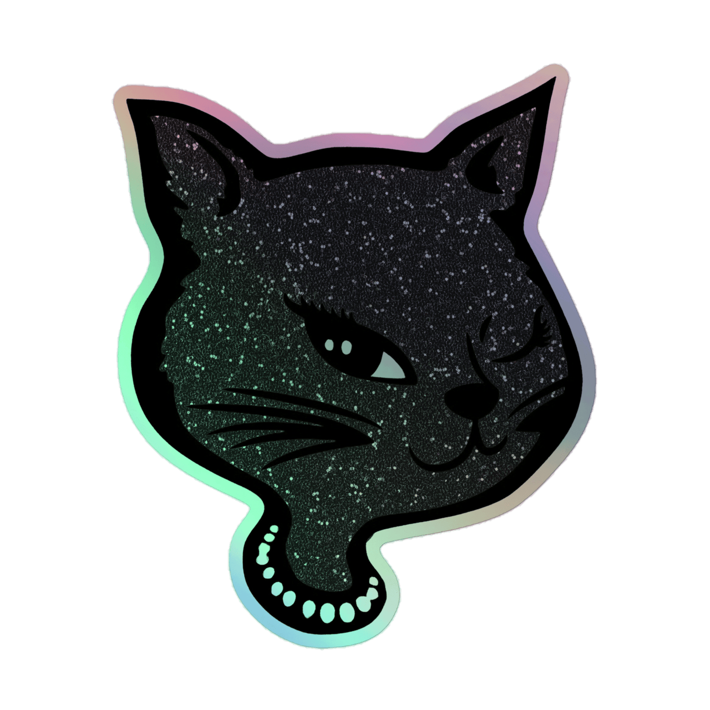 Y2K Cat - Holographic Sticker - holographicsticker - kisscutstickers - stickers - Numbskullz