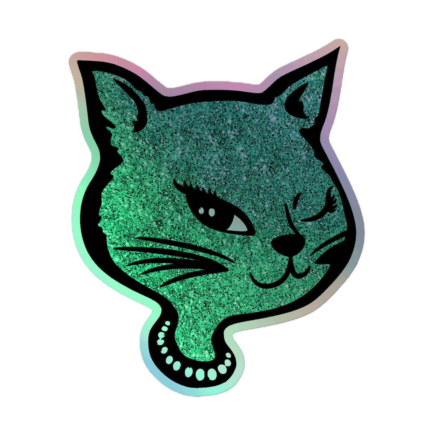 Y2K Cat - Holographic Sticker - holographicsticker - kisscutstickers - stickers - Numbskullz