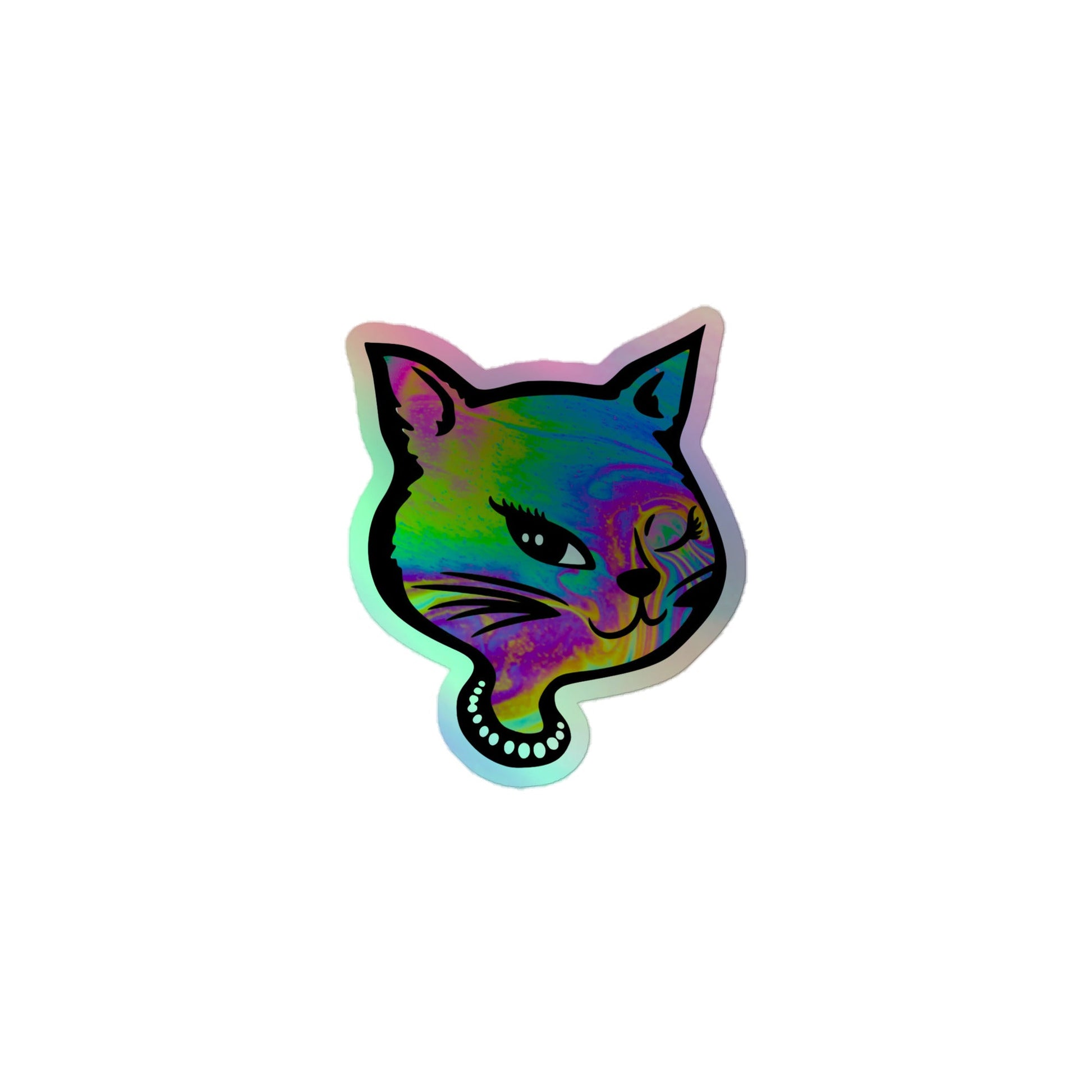 Y2K Cat - Holographic Sticker - holographicsticker - kisscutstickers - stickers - Numbskullz