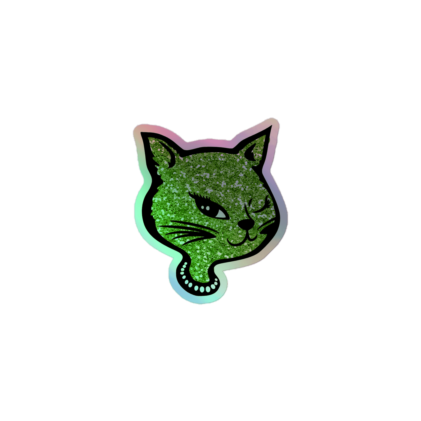 Y2K Cat - Holographic Sticker - holographicsticker - kisscutstickers - stickers - Numbskullz