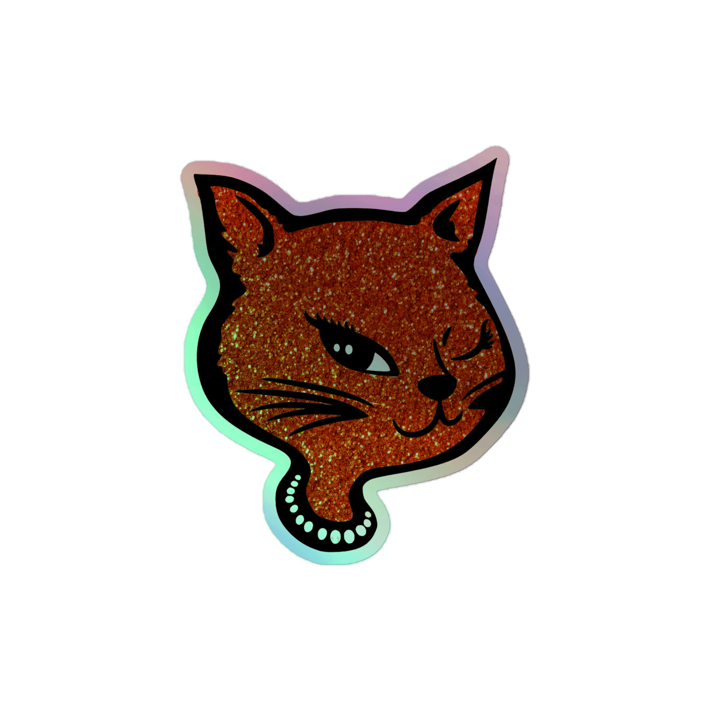 Y2K Cat - Holographic Sticker - holographicsticker - kisscutstickers - stickers - Numbskullz