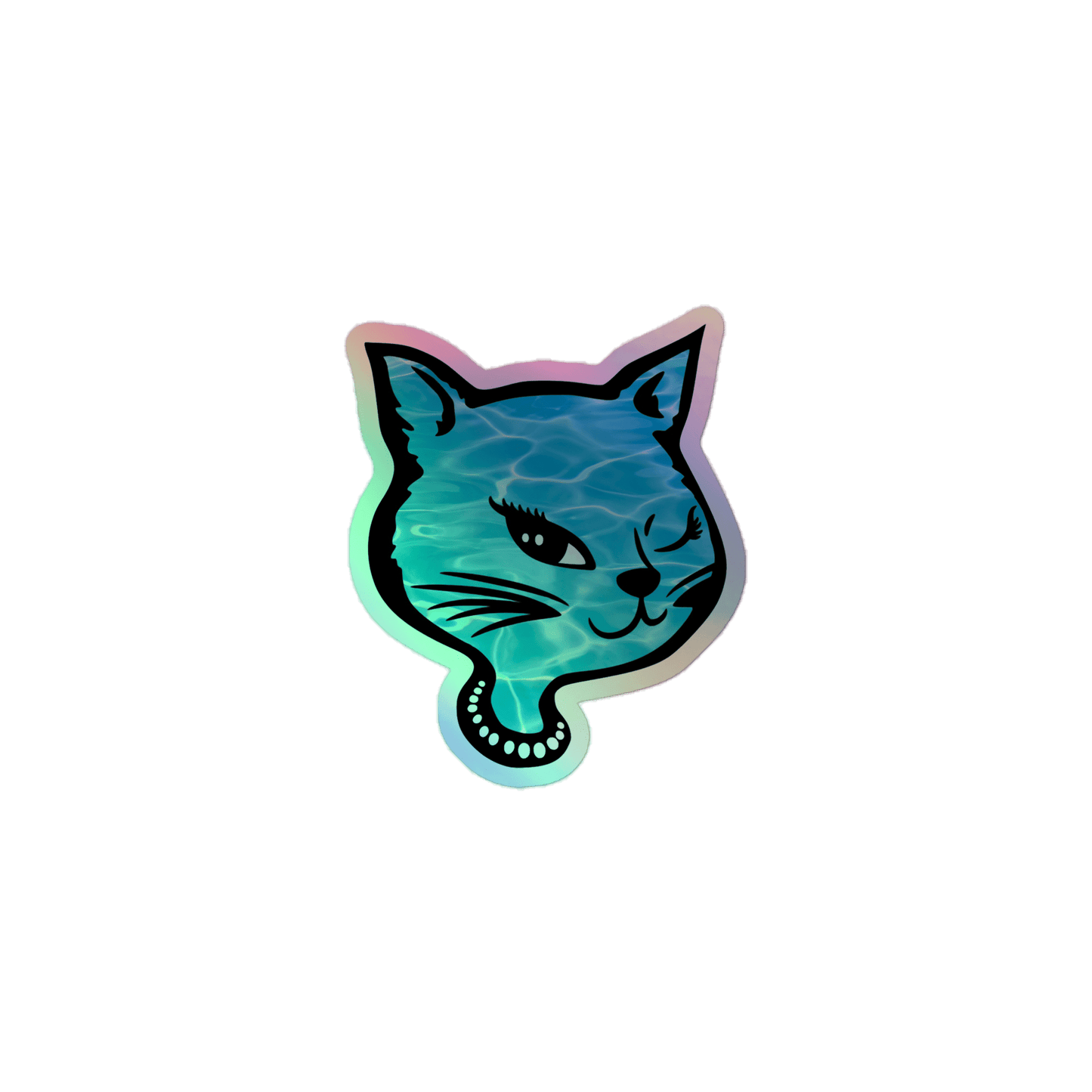 Y2K Cat - Holographic Sticker - holographicsticker - kisscutstickers - stickers - Numbskullz