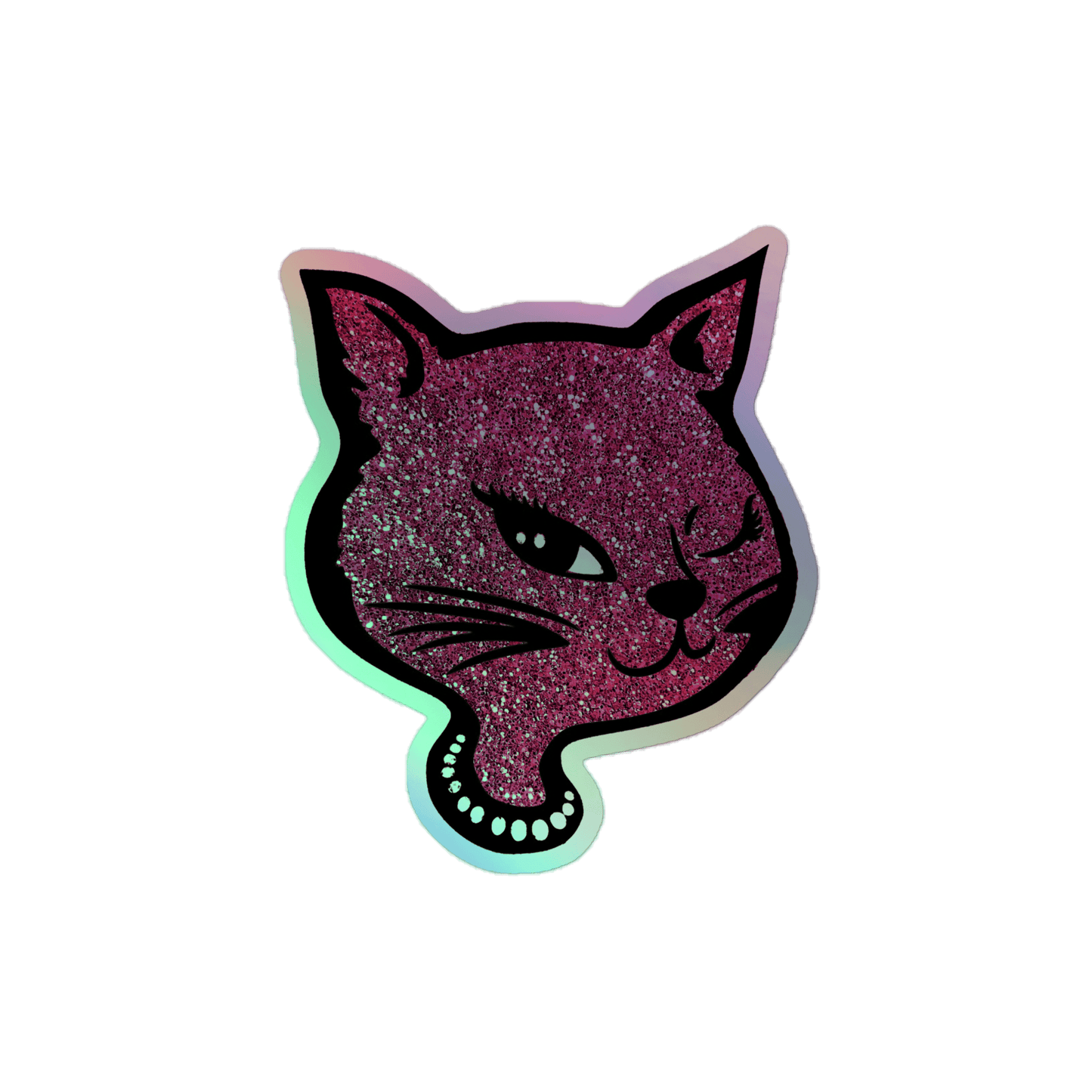 Y2K Cat - Holographic Sticker - holographicsticker - kisscutstickers - stickers - Numbskullz