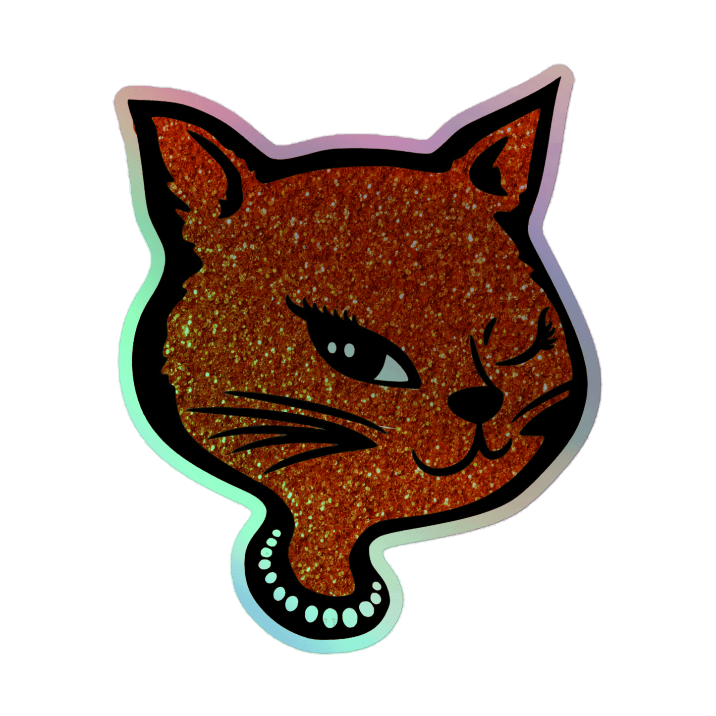 Y2K Cat - Holographic Sticker - holographicsticker - kisscutstickers - stickers - Numbskullz