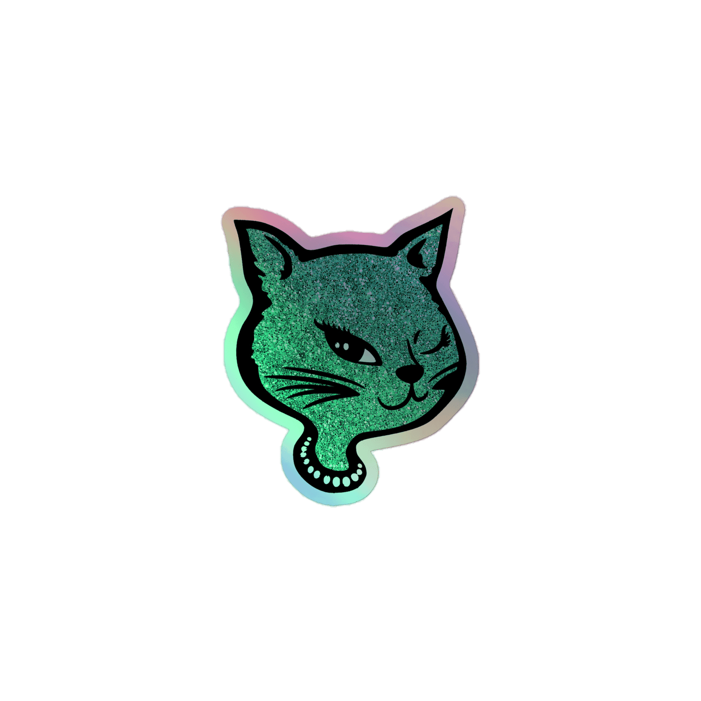 Y2K Cat - Holographic Sticker - holographicsticker - kisscutstickers - stickers - Numbskullz