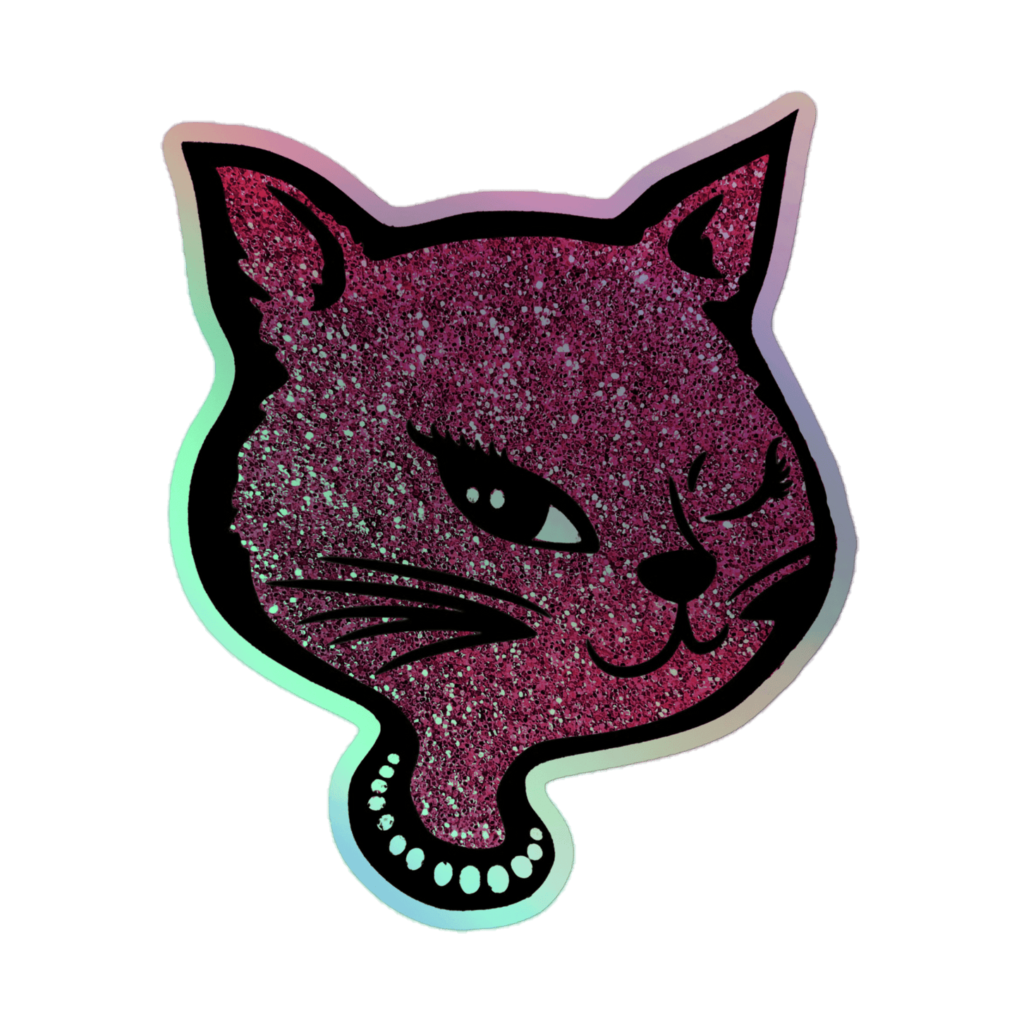 Y2K Cat - Holographic Sticker - holographicsticker - kisscutstickers - stickers - Numbskullz