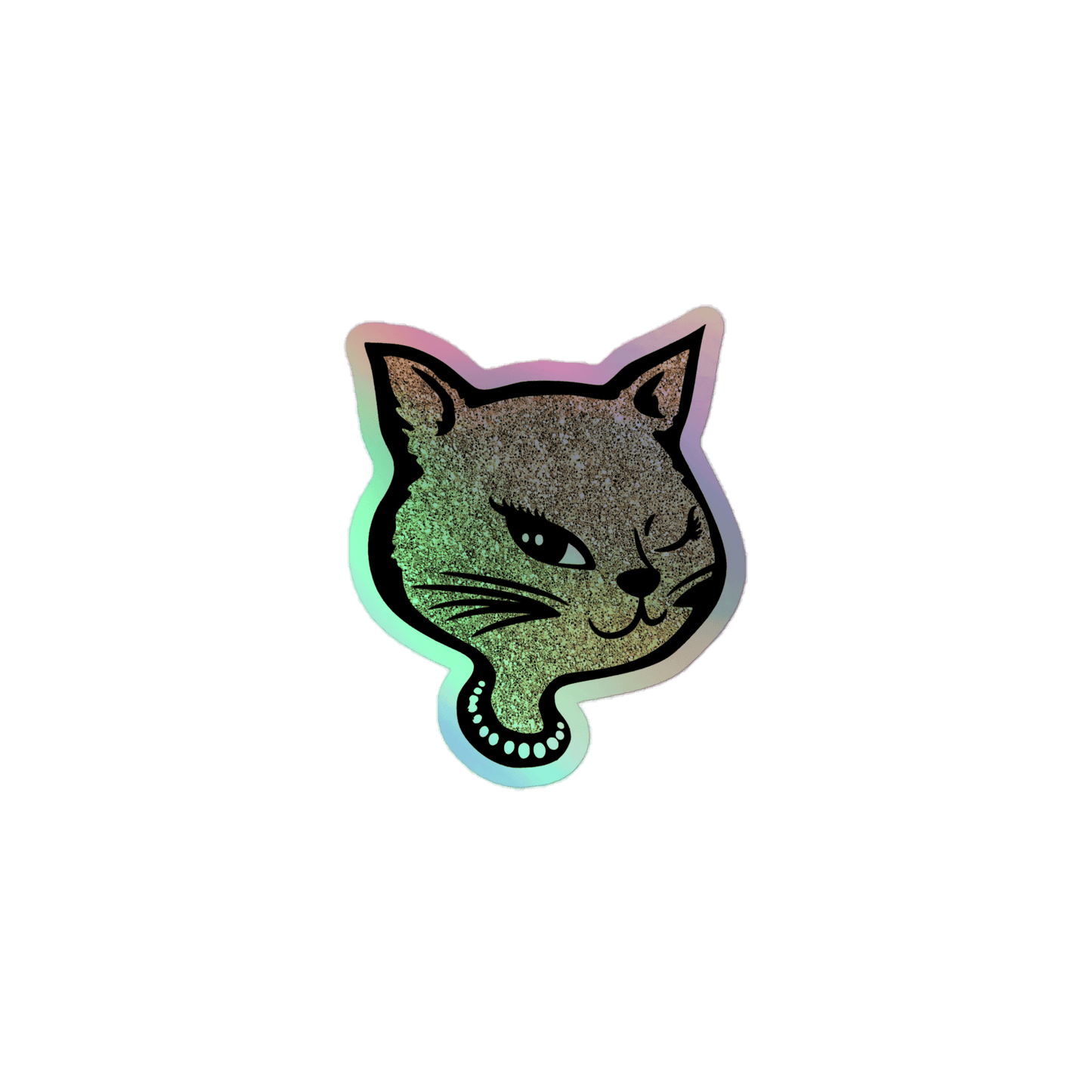 Y2K Cat - Holographic Sticker - holographicsticker - kisscutstickers - stickers - Numbskullz