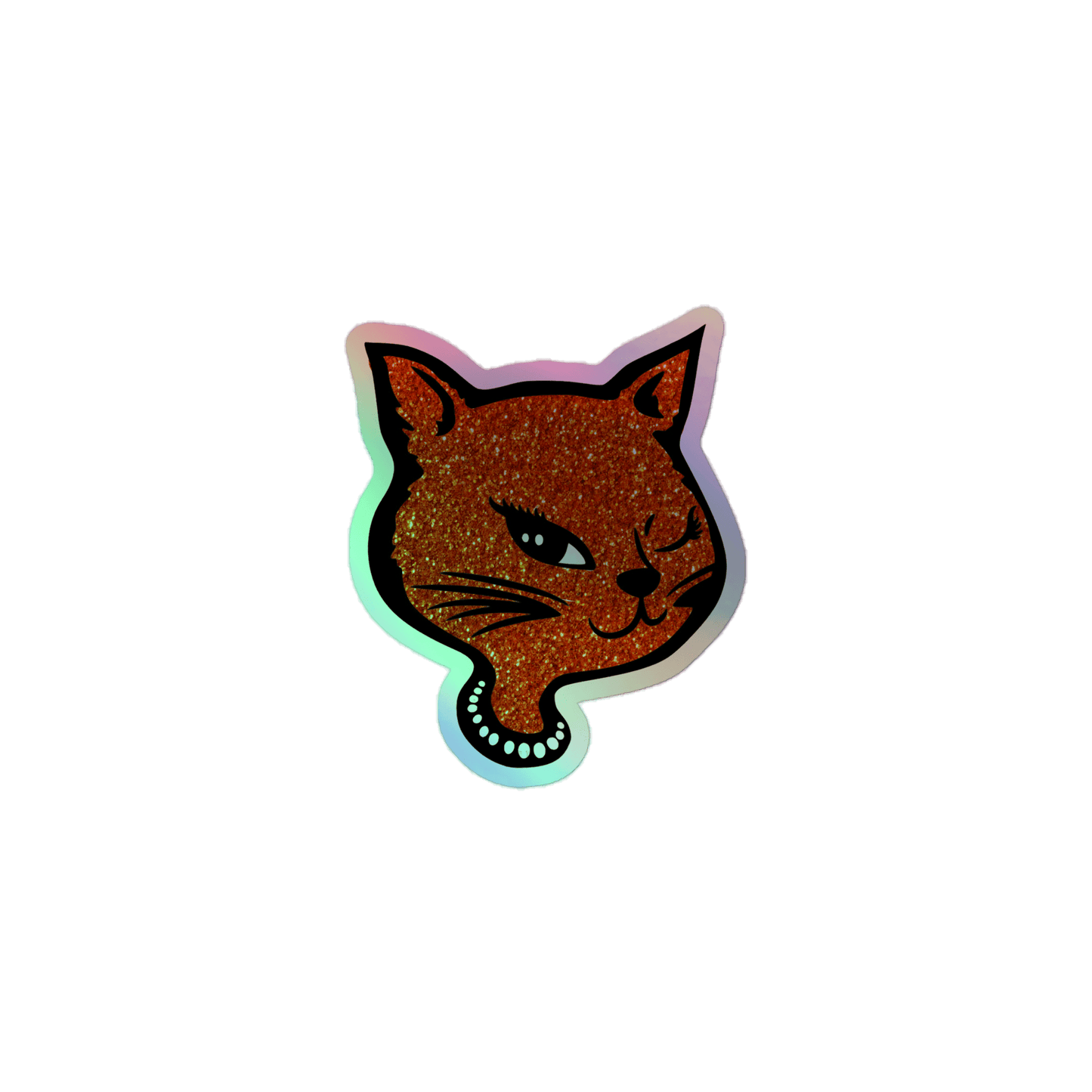 Y2K Cat - Holographic Sticker - holographicsticker - kisscutstickers - stickers - Numbskullz