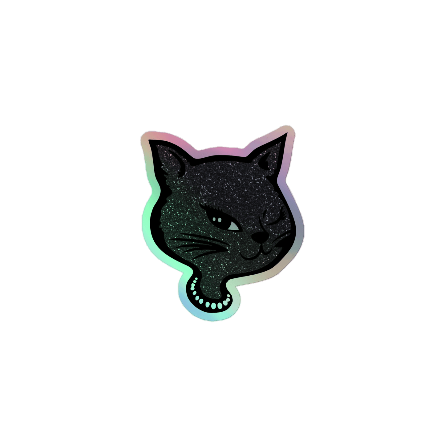 Y2K Cat - Holographic Sticker - holographicsticker - kisscutstickers - stickers - Numbskullz
